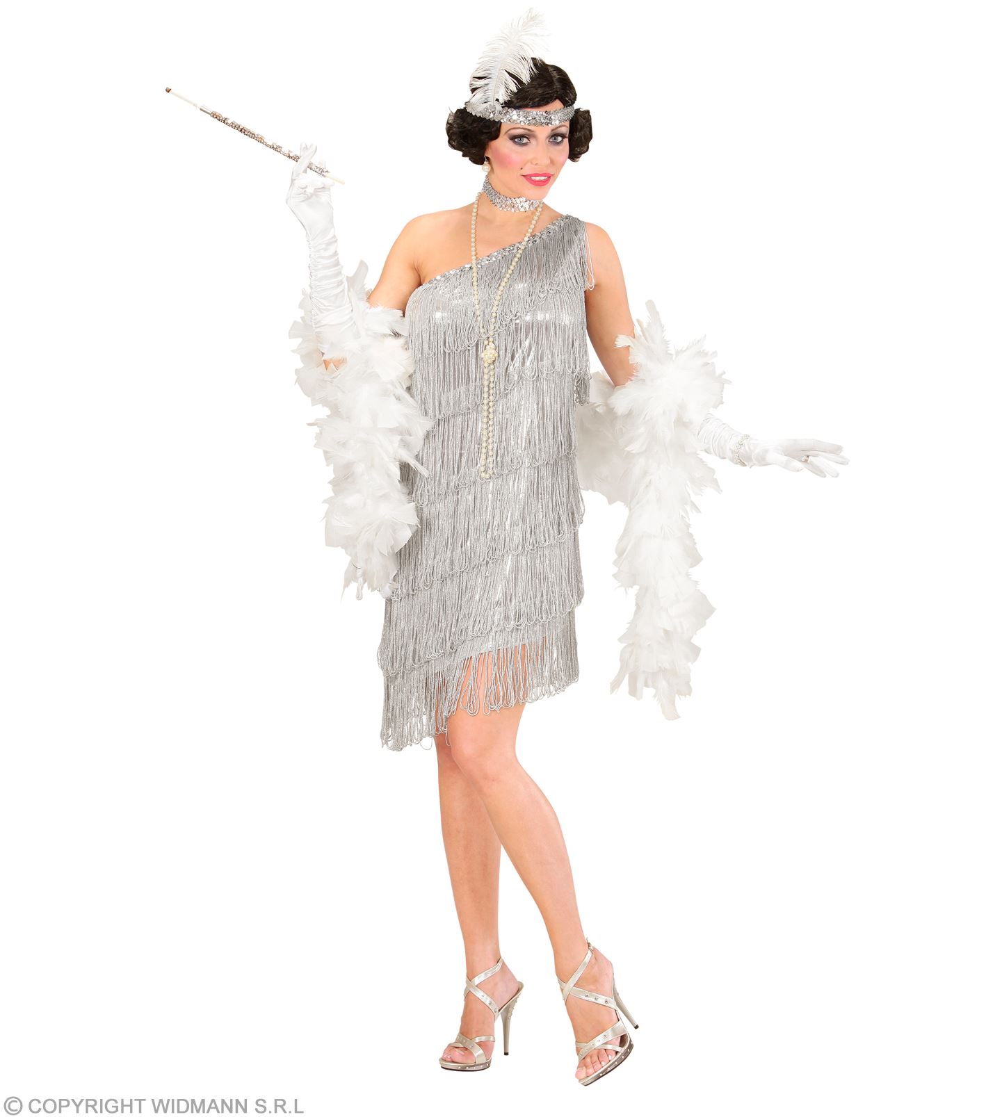 Flapper Dress Choker Headband With Feather