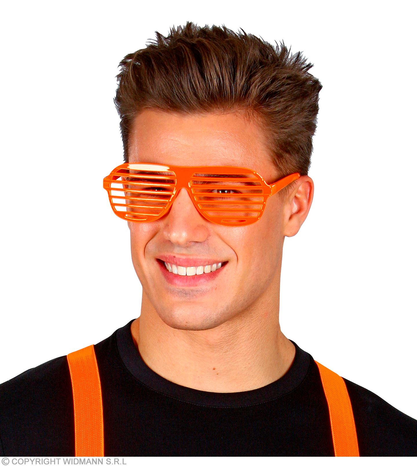 Neon Orange Shutter Glasses shoparty